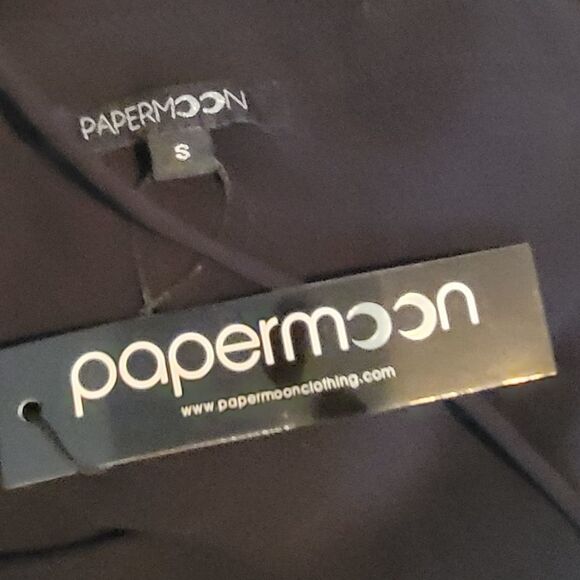 Papermoon black halter off the shoulder blouse - Picture 5 of 5